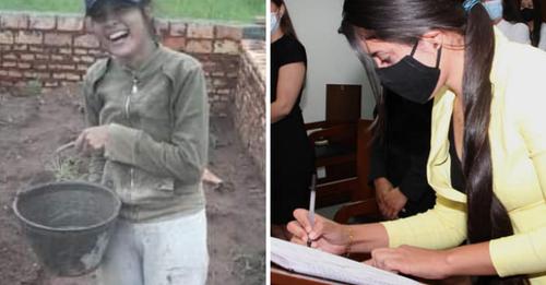 La jeune femme qui travaillait comme ouvrière du bâtiment pour payer ses études devient avocate