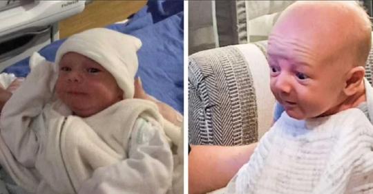 Une maman partage des photos de son bébé « moche » et fait rire les gens: « On dirait mon vieil oncle »