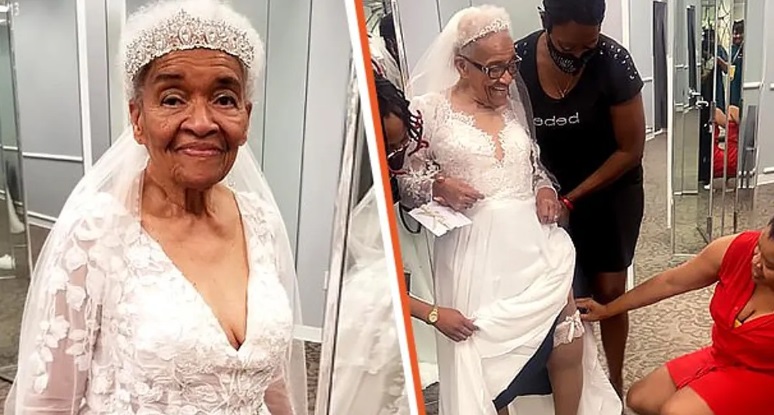 Une grand mère qui n'avait pas le droit d'acheter une robe de mariée parce qu'elle était noire a fini par en porter une 69 ans plus tard