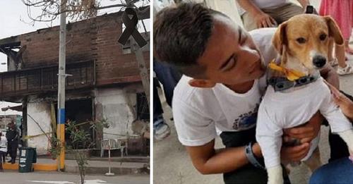 L’adolescent de 13 ans saute dans les flammes pour sauver son chien adoré mais y laisse la vie