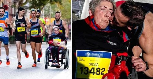 Eric Domingo Roldán court un marathon avec sa mère en fauteuil roulant et bat un record mondial