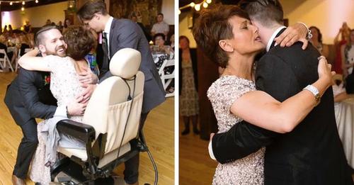 Sa mère, qui était handicapée ne pouvait pas marcher : mais elle danse avec lui le jour de son mariage